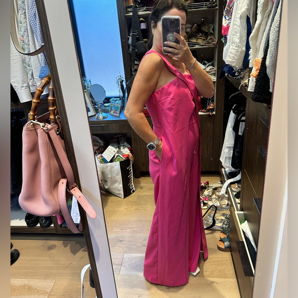 Hot pink fabulous wide leg sexy pantsuit. NWT!!